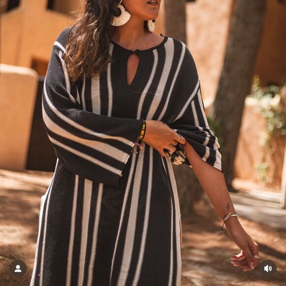 ZARA STRIPED KNIT TUNIC WITH LINEN - Picture 3 of 6